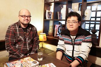 Tsuda with Series Director Kenichi Suzuki