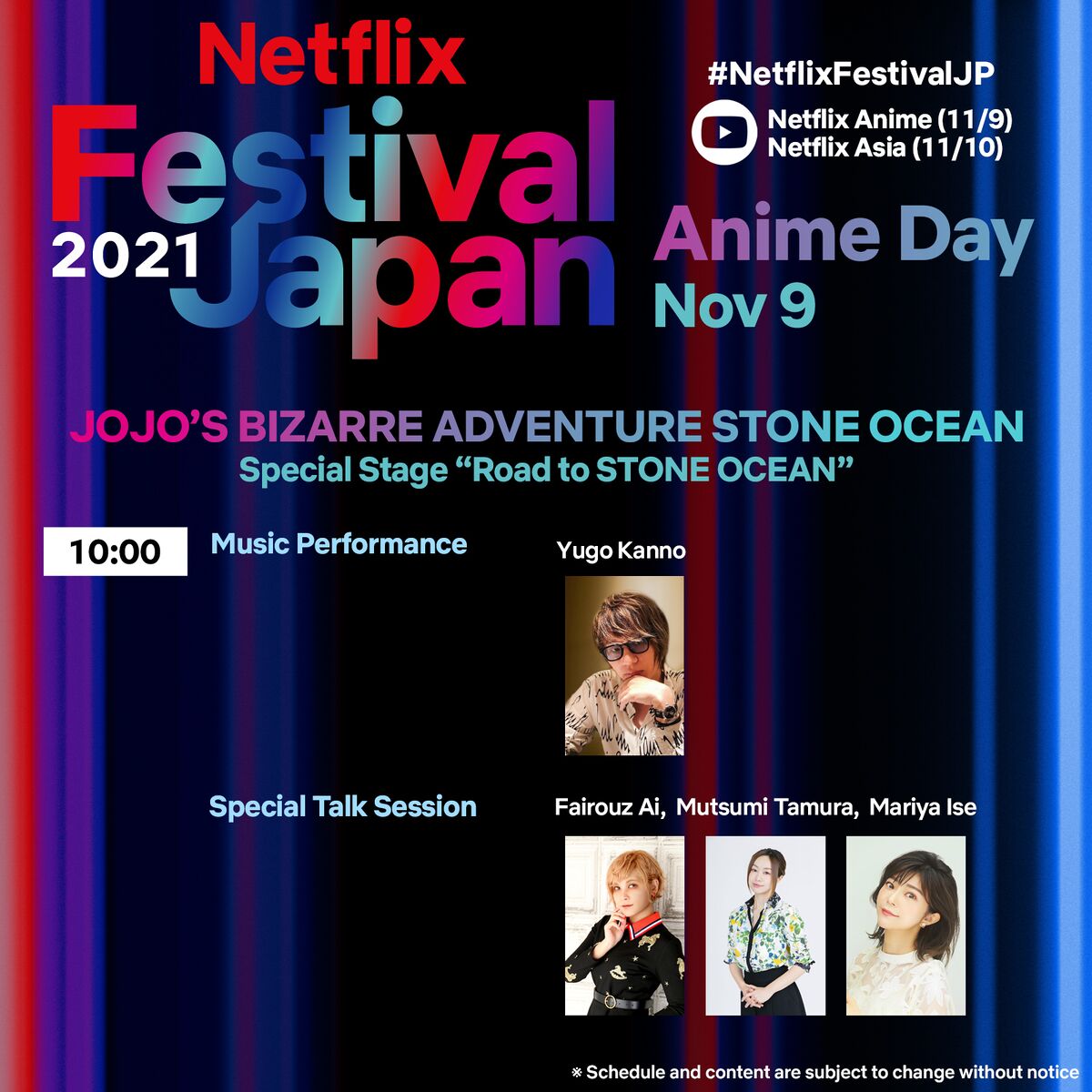 Netflix Festival Japan - Anime Day (9th November) Timetable : r/anime