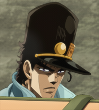 Oingo przebrany za Jotaro