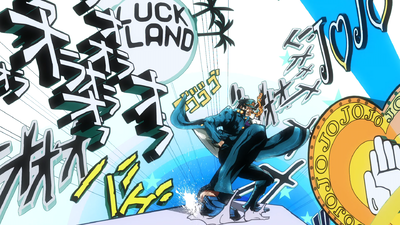 "Lucky Land" and logo in "STAND PROUD"