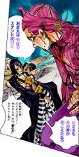 Doppio is found out as a Stand user by Risotto