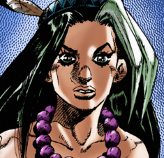 Sandman's sister after hearing his will to win the Steel Ball Run