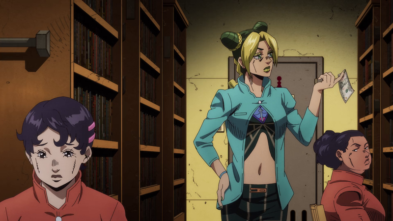 File:Jolyne showing off bank note.png