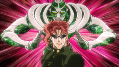 Kakyoin (Glasses) with Hierophant Green