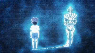 A young Kakyoin with his Stand