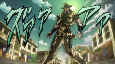Hol Horse appearing before Polnareff