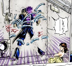 Jotaro trapped within Strength's walls
