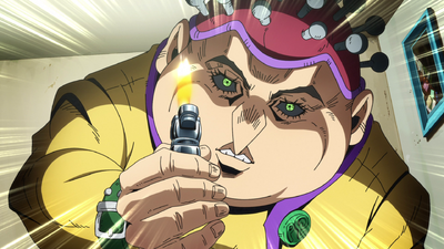 Polpo tasks Giorno with keeping his lighter lit