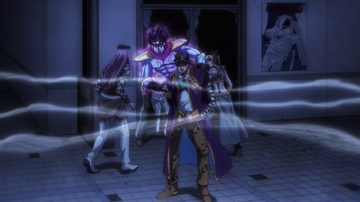 Jotaro tries to track down Pucci using Star Platinum: The World