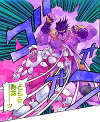 Crazy Diamond Trying To Punch Star Platinum.png