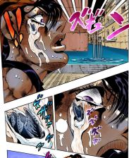 Clash taunts Narancia by appearing in his tears