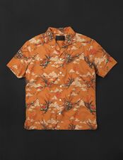 Orange Aerosmith short-sleeve shirt