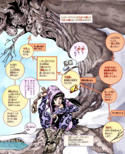 Sugar Mountain explicando a habilidade do Stand da árvore e seu papel como uma guardiã