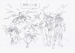 Phantom Blood Movie Bruford's Body and Heads of Perspective Model Sheet