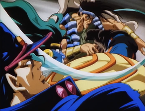 N'Doul defeated by the fist of Star Platinum
