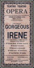 "Gorgeous Irene" opera poster in Eyes of Heaven