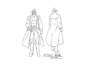 Junichi's concept of Joseph's first outfit (2000 OVA)