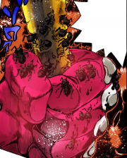 Drops of Giorno's own blood into ants