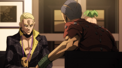 Formaggio confirms with Prosciutto that his assassination is complete