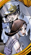 Photo of Jotaro and his wife