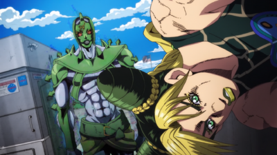 C-MOON first appearing behind Jolyne