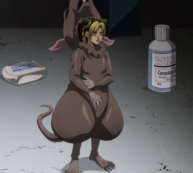 File:Ep 2 Jolyne in the rat costume.png