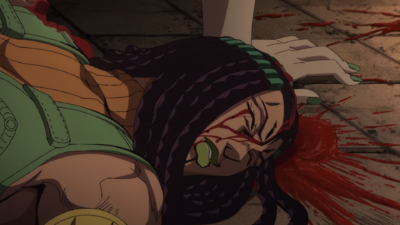 Ermes injured and unconscious after the fight
