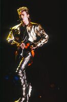 David Bowie shot from glass spider tour 1987