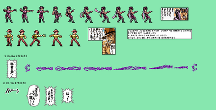 Joseph Joestar sprite sheet (Support)