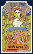 Tarot card representing Temperance