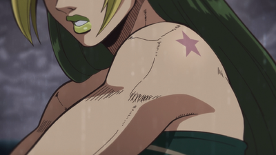Irene's birthmark in the anime