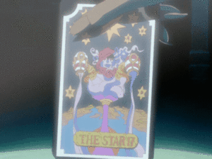 "And... The key is... This one! The Star Card... Hope! Jotaro..."