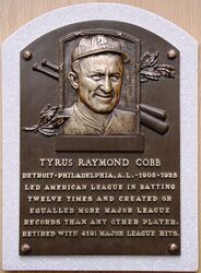 Ty Cobb Hall of Fame plaque.jpg