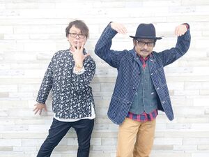 Ueda and Kazuyuki Okitsu hosting JOESTAR RADIO #2