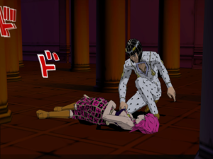 Bucciarati found Trish unconscious after betrayed by the Boss