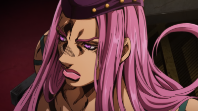 A detailed closeup of Anasui's face