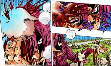 The Boss emerges from Doppio, covered by Risotto Nero's flesh