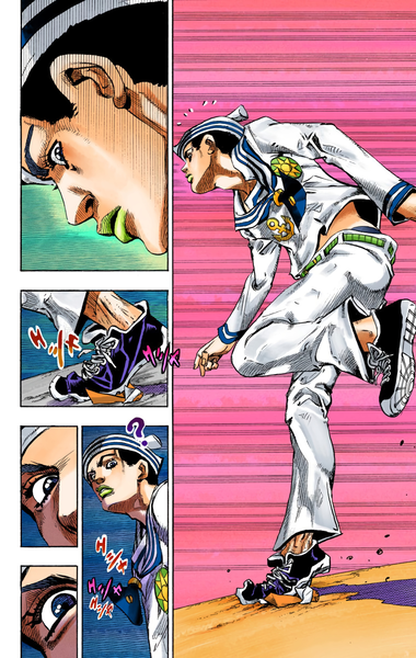 File:Josuke gets attacked by Paper Moon King.png