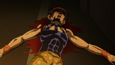 Narancia unconscious after receiving heavy injuries