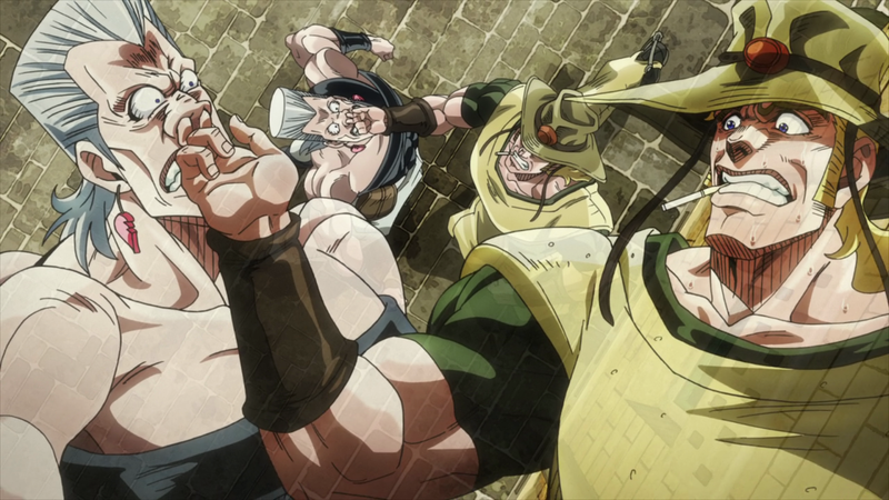 File:Hol Horse puts fingers in Polnareff's nose.png