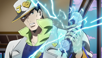 Jotaro getting zapped.png