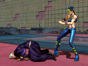 Pucci's defeated pose