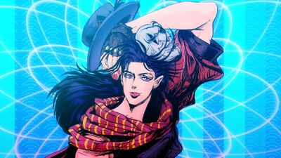 Lisa Lisa posing while wearing her first outfit
